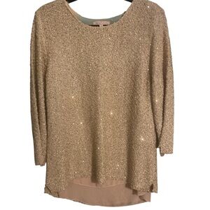 Gibson Latimer Gold Shimmer Sweater